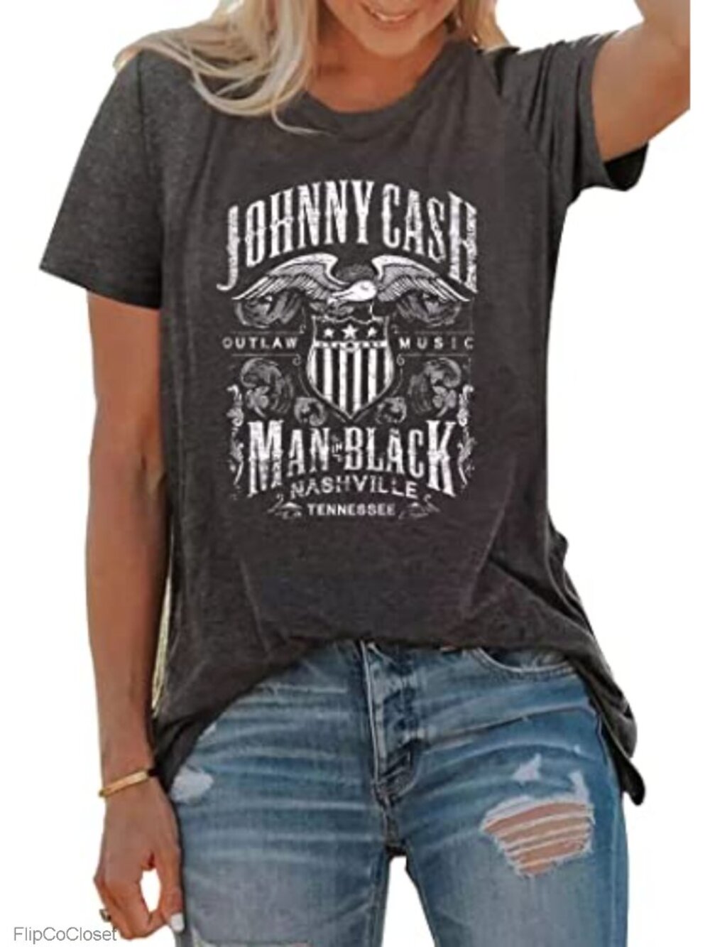 Country Music Graphic T-Shirt Women Retro Nashville Short Sleeve Summer Tee
